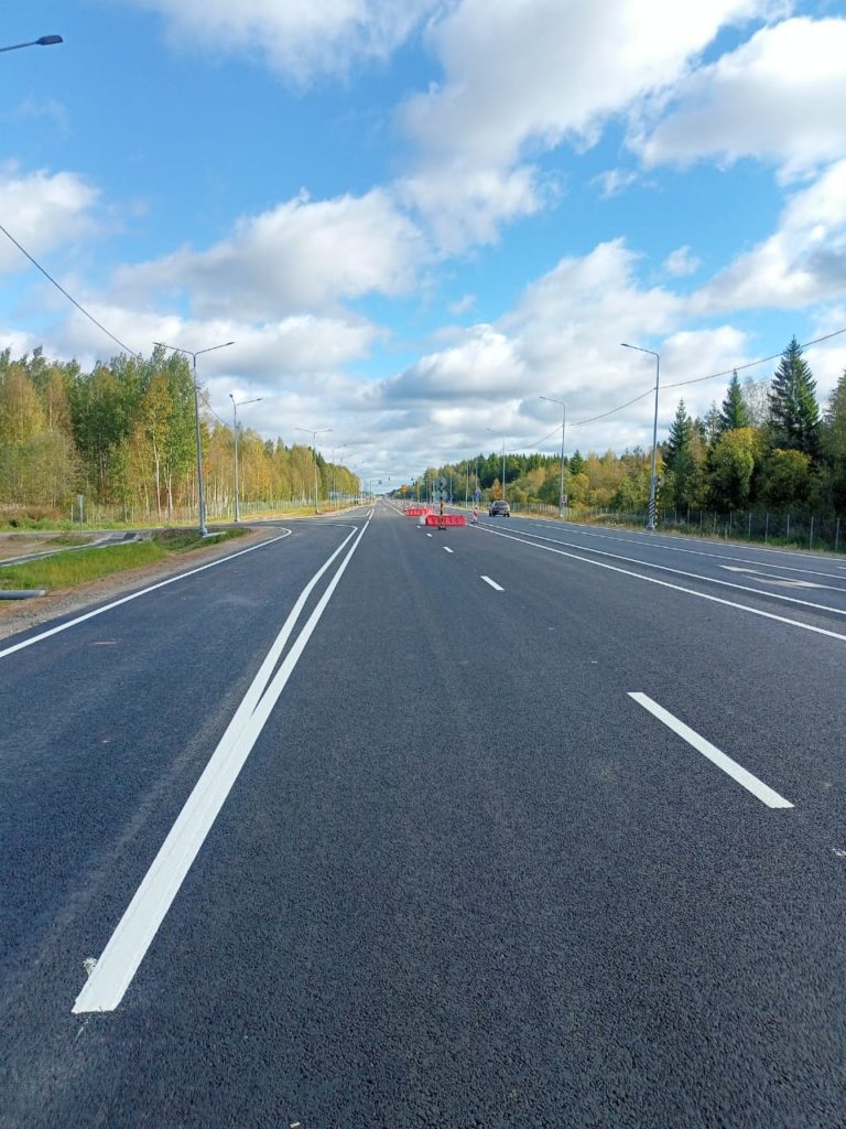 Нанесение горизонтальной линейной разметки термопластиком 7